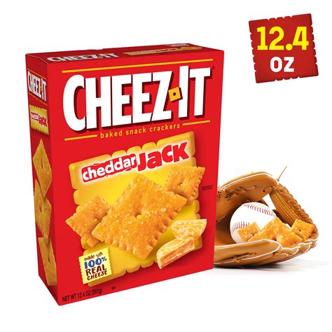 Cheez It Baked Snack Cheese Crackers Cheddar Jack 124oz Walmart
