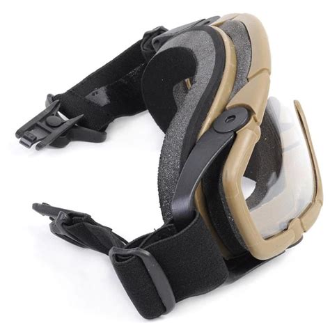 Tactical Goggles Ballistic Eyewear Military Helmet Compatible Eyewear Airsoft Paintball Eye