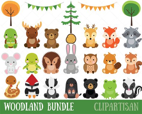 Baby Forest Animals Clipart