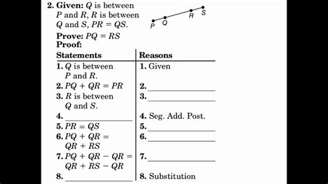 Algebraic Proofs Worksheet With Answers