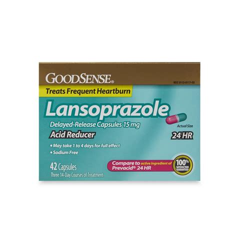 Goodsense Lansoprazole Delayed Release Acid Reducer 42 Capsules