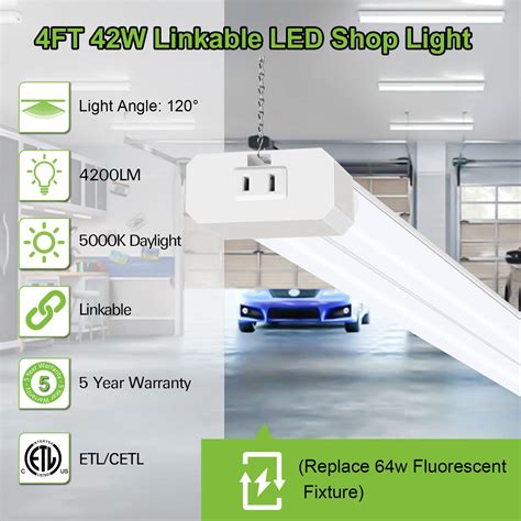 Mua 5000k Led Shop Light Linkable 4ft Daylight 42w Led Ceiling Lights
