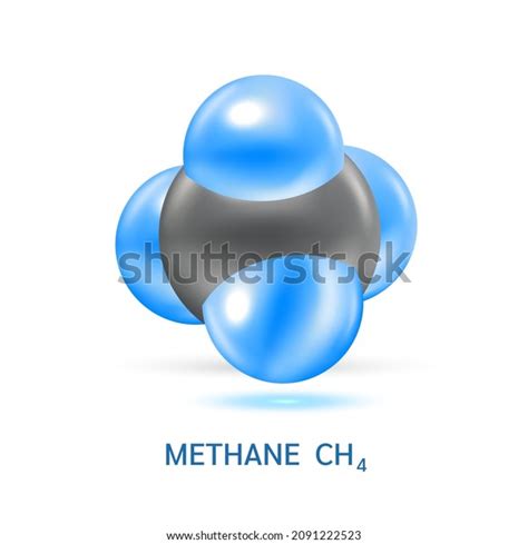 Methane Gas Ch4 Molecule Models Physical Stock Vector Royalty Free