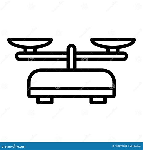 Balance Scales Icon Outline Style Stock Vector Illustration Of