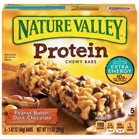 Nature Valley Granola Bar Protein Peanut Butter Dark Chocolate 5 Bars