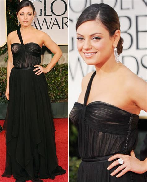 Mila Kunis In Black Dior Dress For 2012 Golden Globes Stylefrizz