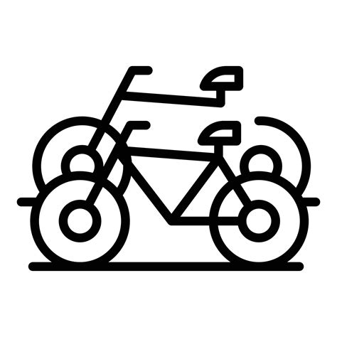 bicycle icon outline vector cycle park 15097179 vector art at vecteezy