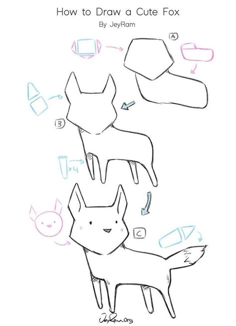 How To Draw A Cute Fox Step By Step Tutorial For Beginners By Jeyram