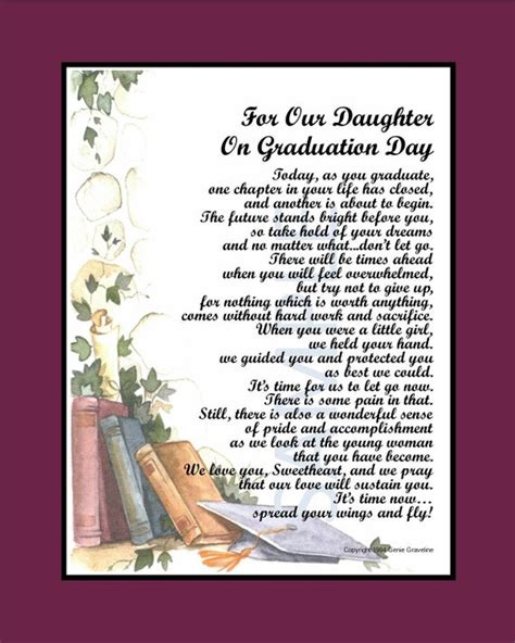Daughter Graduation Poem Instant Digital Download Poem Is Etsy