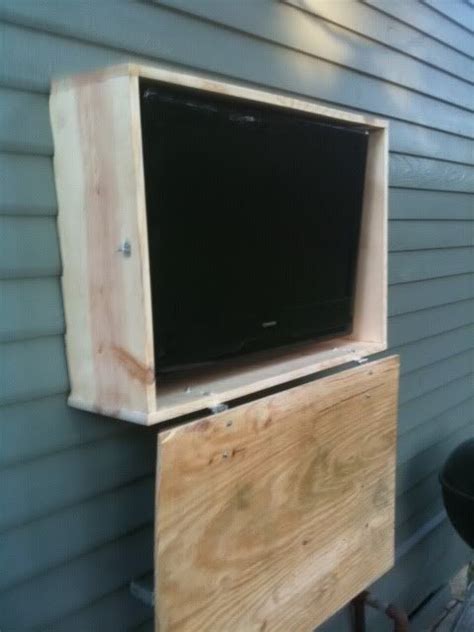 Diy Waterproof Outdoor Tv Enclosure Outdoor Tv Cabinet With Bi Fold
