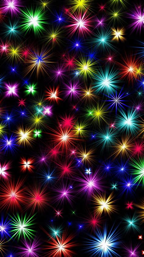 Sparks Fireworks Shine Multicolored Abstraction Hd Phone Wallpaper