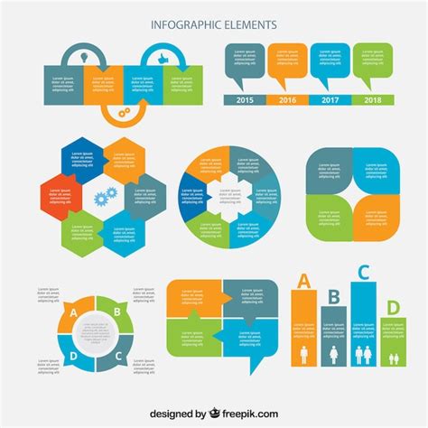 Free Vector Infographic Elements With Modern Designs