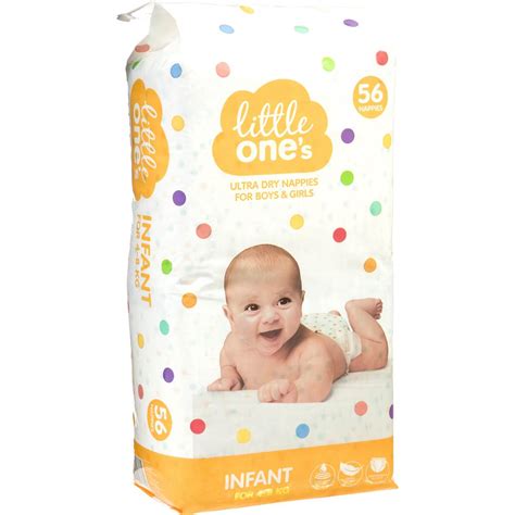 Little Ones Ultra Dry Nappies Infant 4 8kg Boys And Girls 56 Pack