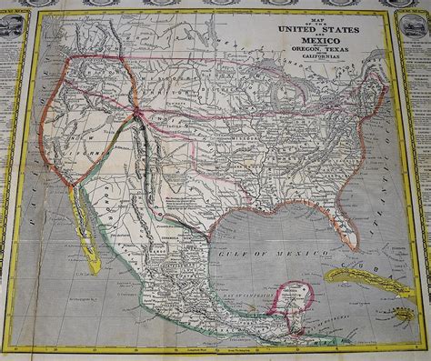 Map Of The United States Mexico Oregon Texas The Californias 1846
