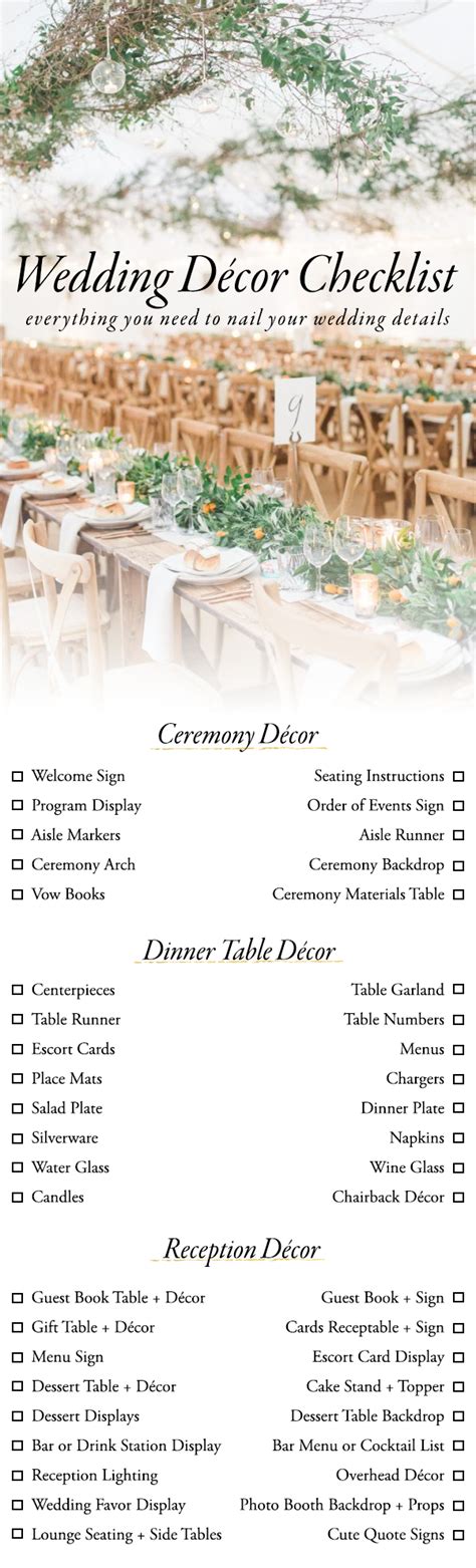 Inspired Image of Wedding Decor List - regiosfera.com