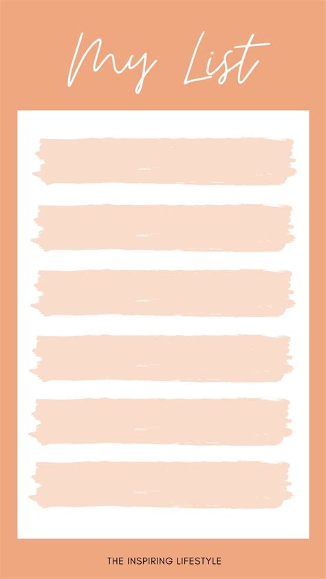 Nude Template Trend To Do List Aesthetic Template To Do List To