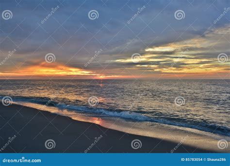 Heavenly Summer Sunrise At The Shore Stock Photo Image Of Beach