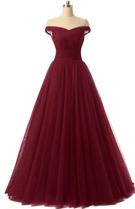 sexy burgundy prom dresses red evening dress a line prom dress tulle prom dress sexy prom