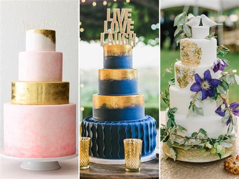 18 Glamorous Metallic Wedding Cakes