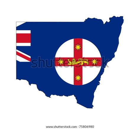 State Flag New South Wales Australia Stock Illustration 75806980
