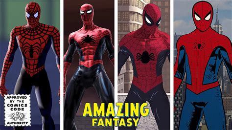 Vintage Comic Spider Man Suit Mod Evolution Amazing Fantasy 15 In