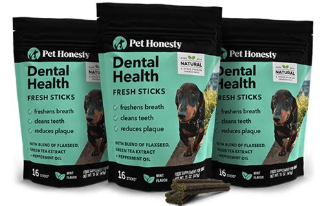 Dental Health Fresh Sticks For Dogs 3 Pack Pet Honesty