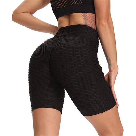 Haute Edition Haute Edition Womens Booty Lift Solid Color Biker Short With Pockets Walmart