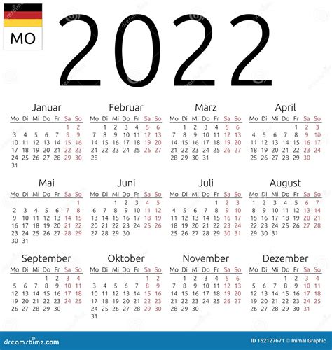 German Calendar 2022