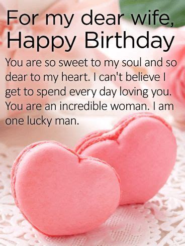 I love being your wife and i look forward to our future. Send sweet words to your wife on her birthday. Don't miss ...