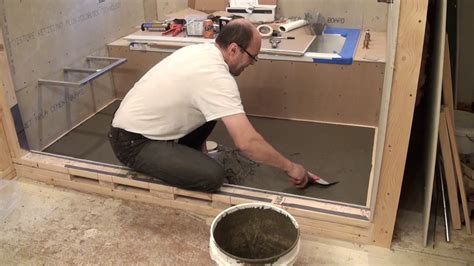 But, depending on where you are and who you hire, they might just cut some corners and hack it in and go with #1. How to Mortar Shower Pan. HardieBacker on plywood floor ...
