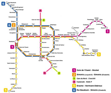 Mappa Metropolitana Linee Bruxelles Lillys Lifestyle