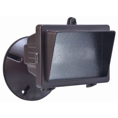 Steinel offers the pir motion sensor halogen floodlight which is ideal for building fronts, driveways and vulnerable spots, 240° angle of coverage, reach up to 12 m, halogen. Southwire 150-Watt Bronze Outdoor Landscape Flood Light with Halogen Bulb-L56BRCA - The Home Depot