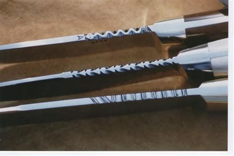 Examples Of Filework On Knife Spine Blacksmithing Bladesmithing