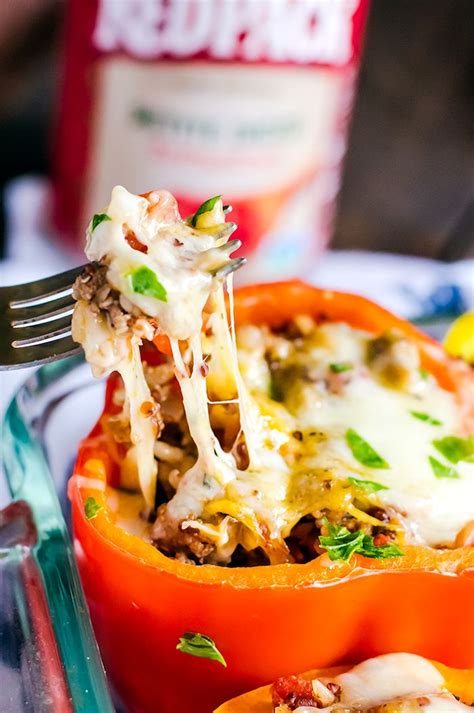 Easy Cheesy Turkey Stuffed Peppers What Else Could You Possibly Want