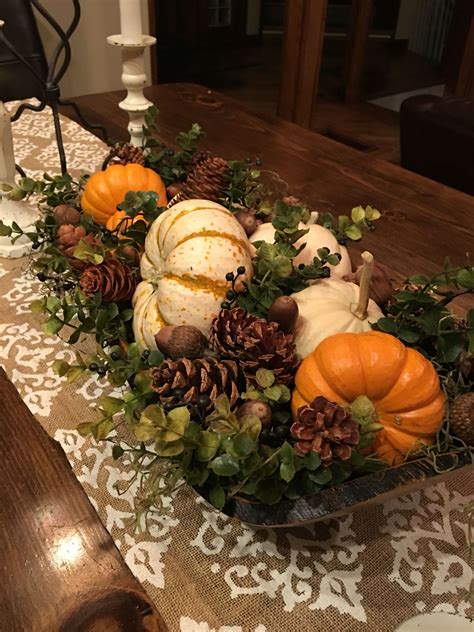 If you're hosting this year, thanksgiving decorations are a fun way to get your home into the spirit of the holiday and. Fall Center Piece - Harvest Wooden Bowl | Fall table decor ...