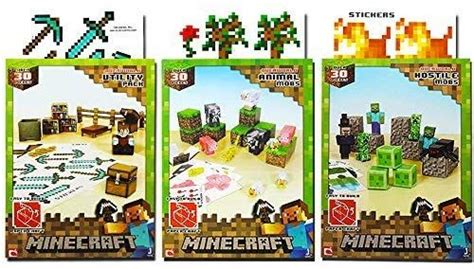 Minecraft Papercraft Hostile Mobs Set Over 30 Piece Toys