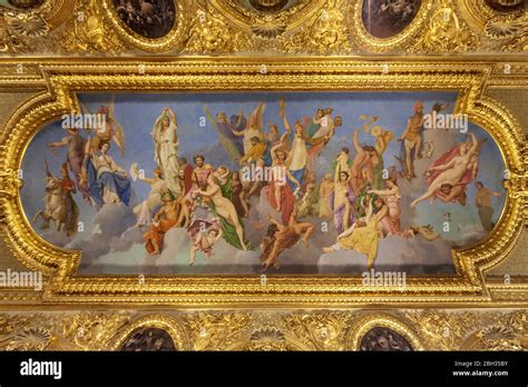 Ceiling Painting Louvre Museum Paris Hi Res Stock Photography And