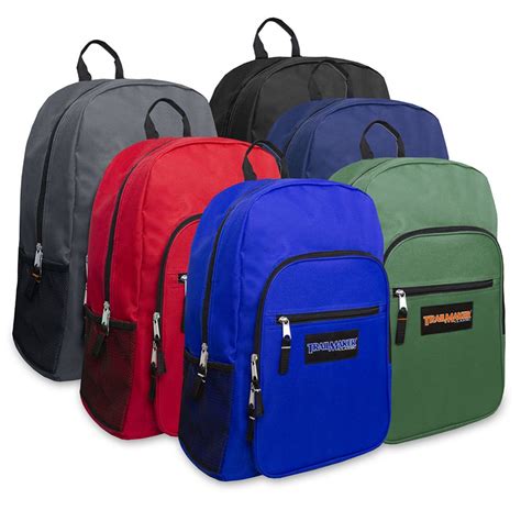 24 Bulk Trailmaker Deluxe 19 Inch Backpack 6 Colors At