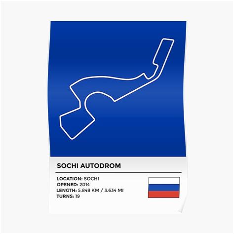 Sochi Autodrom Info Poster For Sale By Sednoid Redbubble