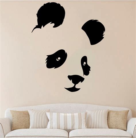 Panda Wall Decal Panda Bear Vinyl Sticker Animals Vinyl Decals Etsy