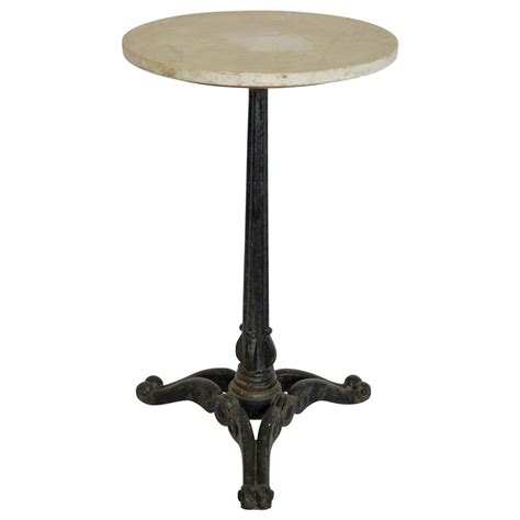 Wrought means worked, where heat softens the metal so crafters can hammer and bend it into. Antique American Cast Iron and Marble Bistro Table at 1stdibs