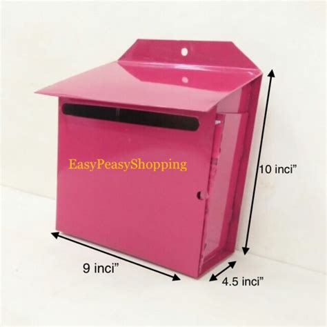 Box, the number of the p.o. Iron Post Letter Box / Peti Surat Besi - RED (READY STOCK ...