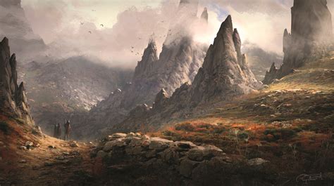 982688 Artwork Fantasy Art Digital Art Mountains Landscape Rare