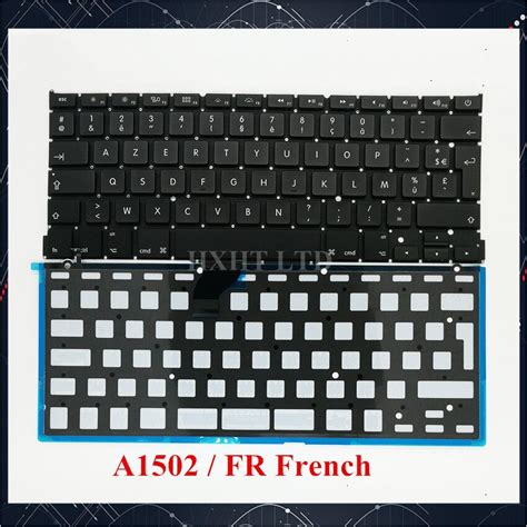 New A1502 Fr French Keyboard With Backlight For Apple Macbook Pro