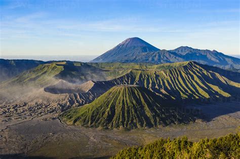 Indonesia Java Bromo Tengger Semeru National Park Mount Bromo Volcanic Crater At Sunrise