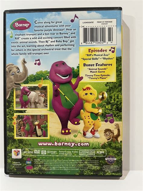 Barney Musical Zoo Dvd 884487108042 Ebay