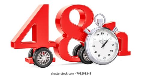 48 Hours Fast Delivery Concept 3d Stock Illustration 795298345