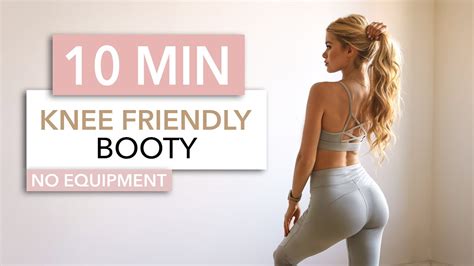 10 min booty workout knee friendly low impact no squats or lunges no equipment i pamela