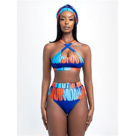 2021 Custom Bandage Sexy Bikini Girls Swimwear Women Fashion Print Bathing Suits Beachwear