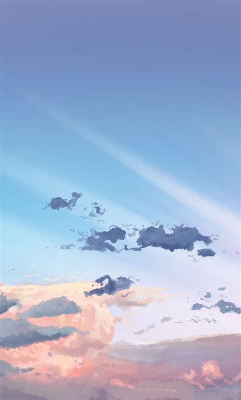 Anime Sky Iphone Wallpapers Wallpaper Cave